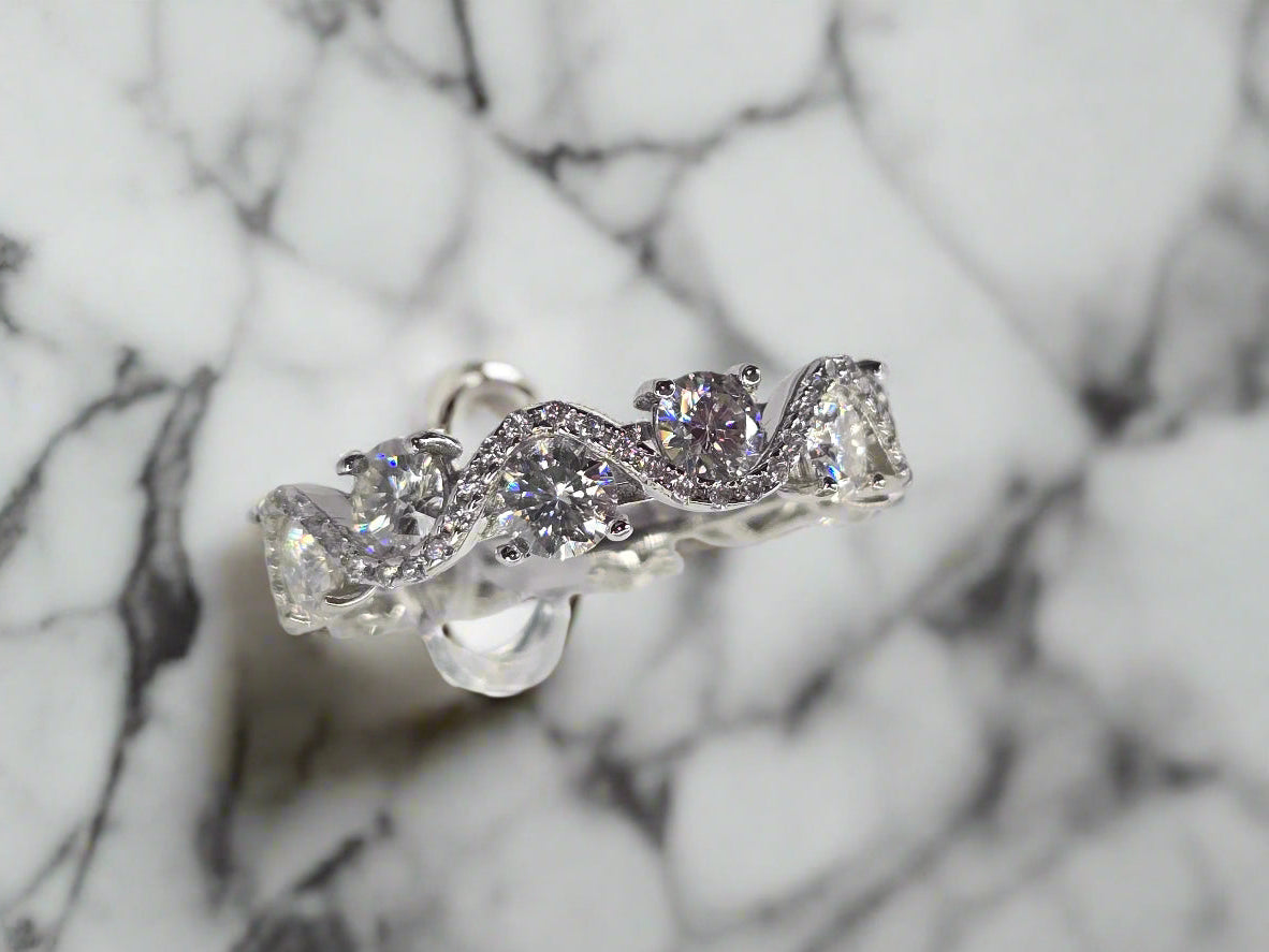 Vintage Moissanite Band