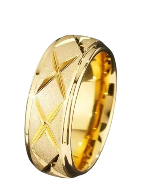 Men's Gold Tungsten Carbide band