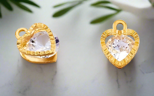 Studded Heart Charm