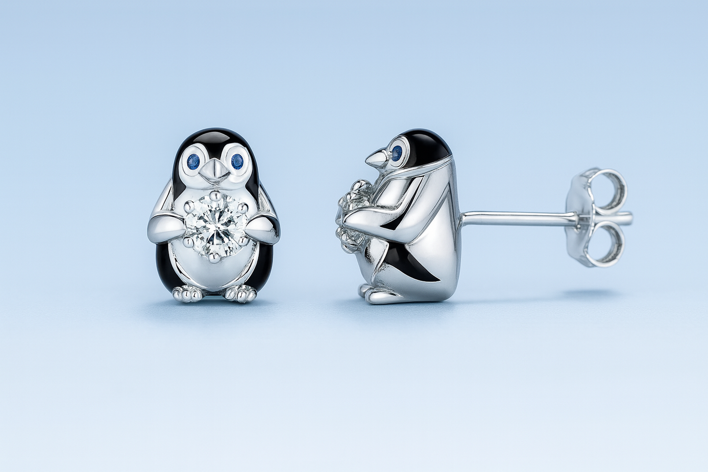 Seasonal Penguin Stud Earrings