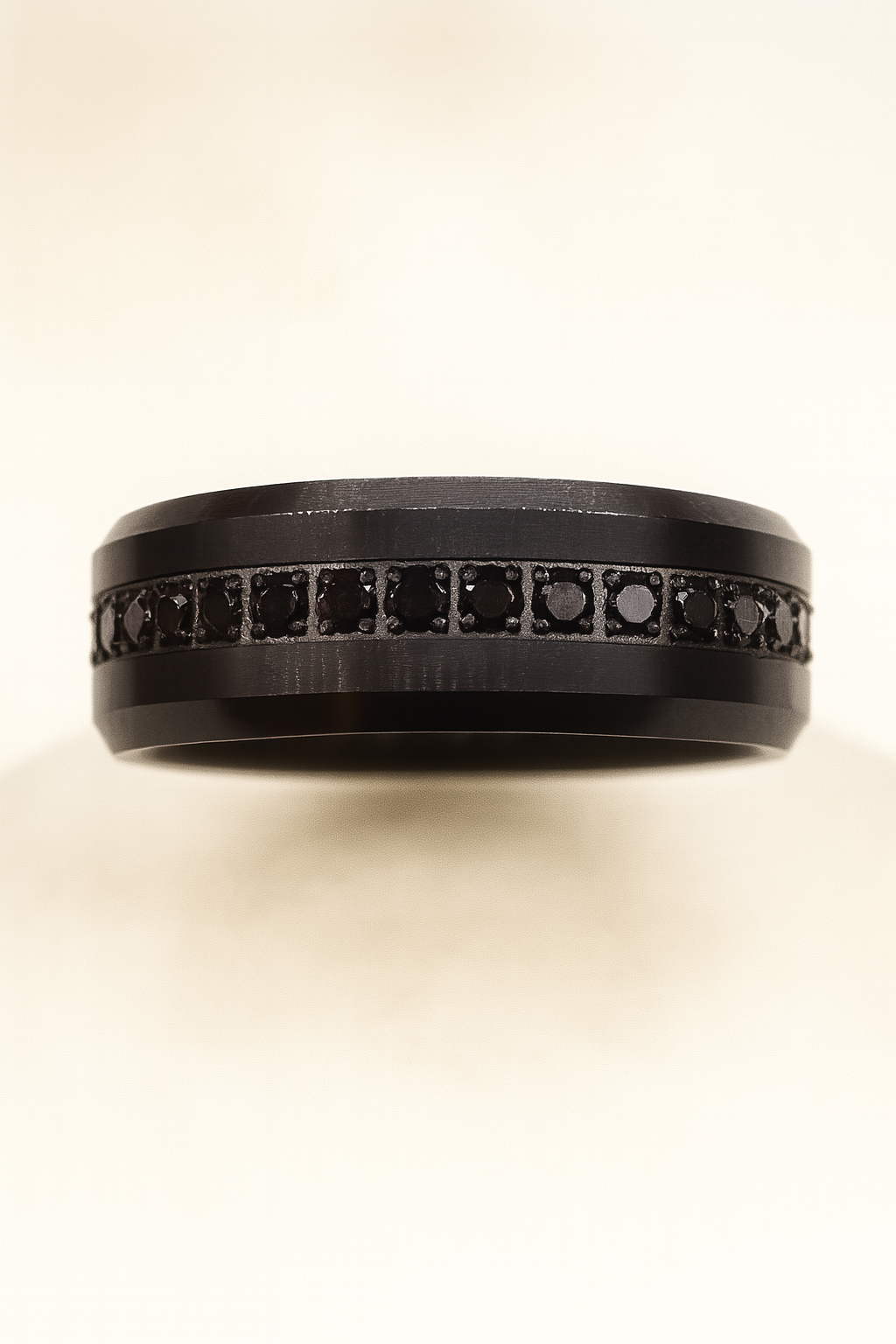 Men's Black Tungsten Eternity Band