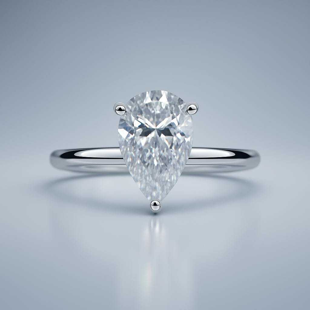 Solitaire Pear Engagement Ring