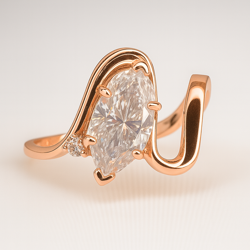 Unique Bridal Engagement Ring Set