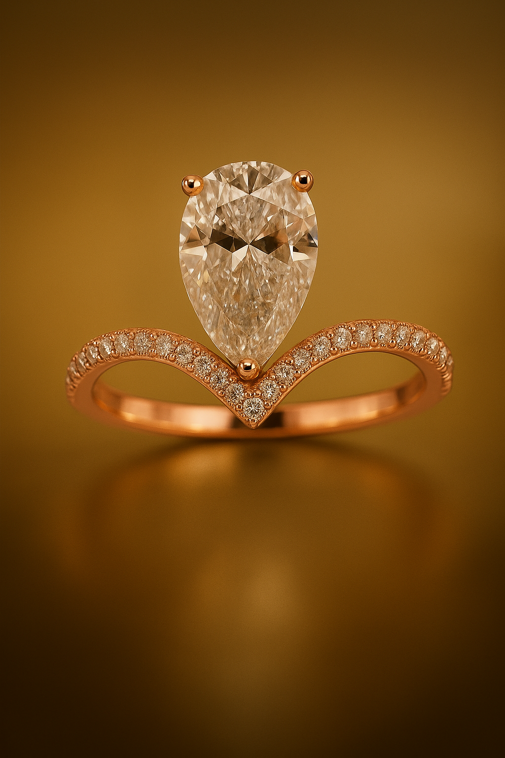 Unique Curved Engagement Ring