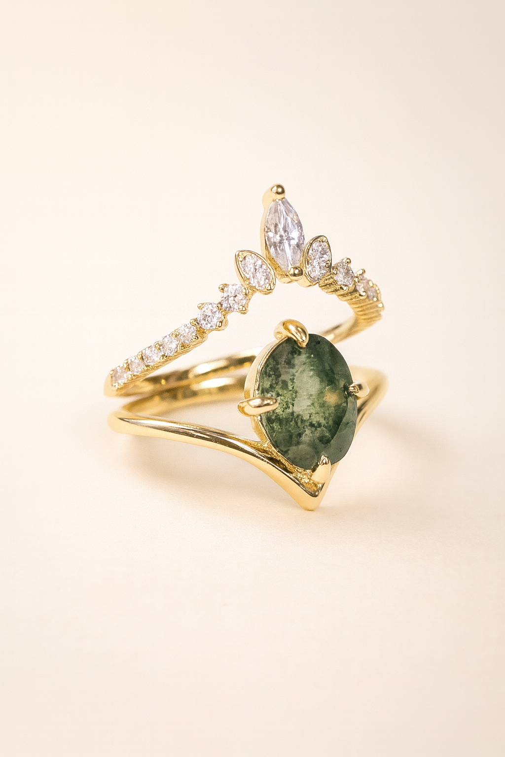 Moss Agate Bridal Set