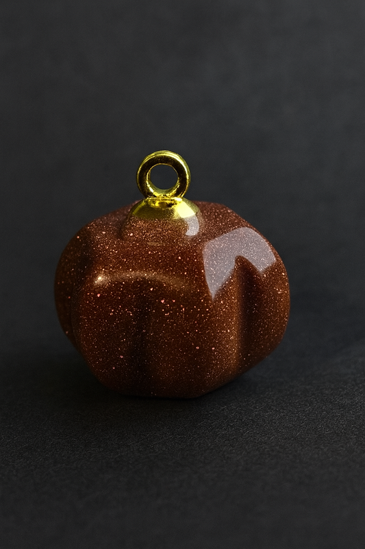 Seasonal Natural Stone Pumpkin Charm