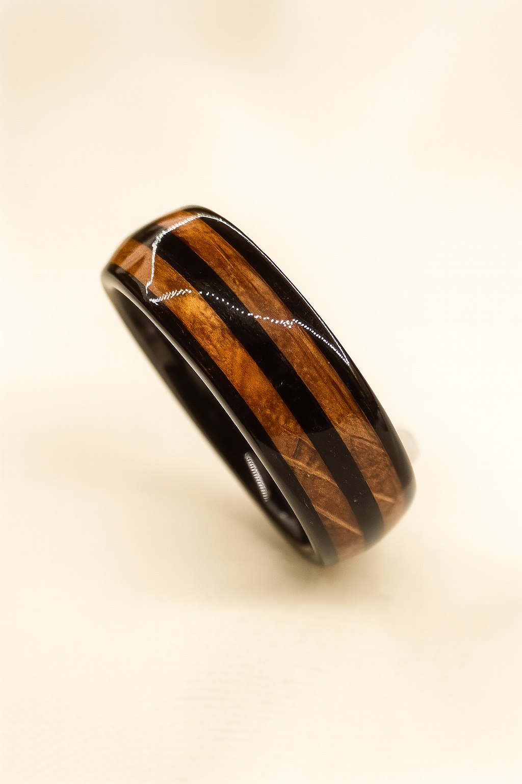Men's Polished Whiskey Barrel Band