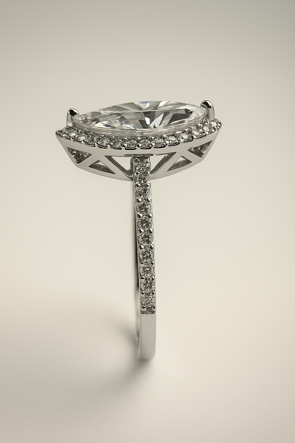 Marquise Halo Engagement Ring
