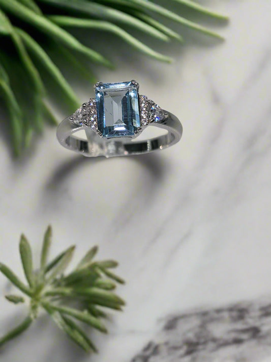 Sky Blue Topaz Ring