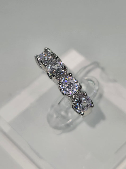 Moissanite Half Eternity Band