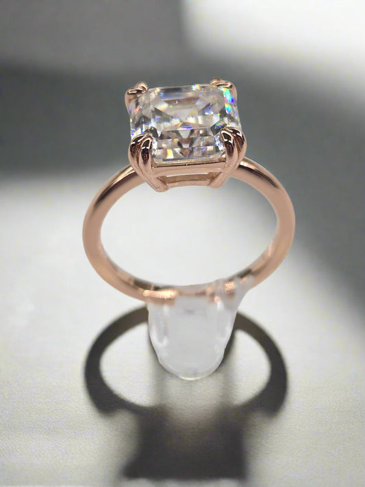 Asscher Cut Solitaire Engagement Ring