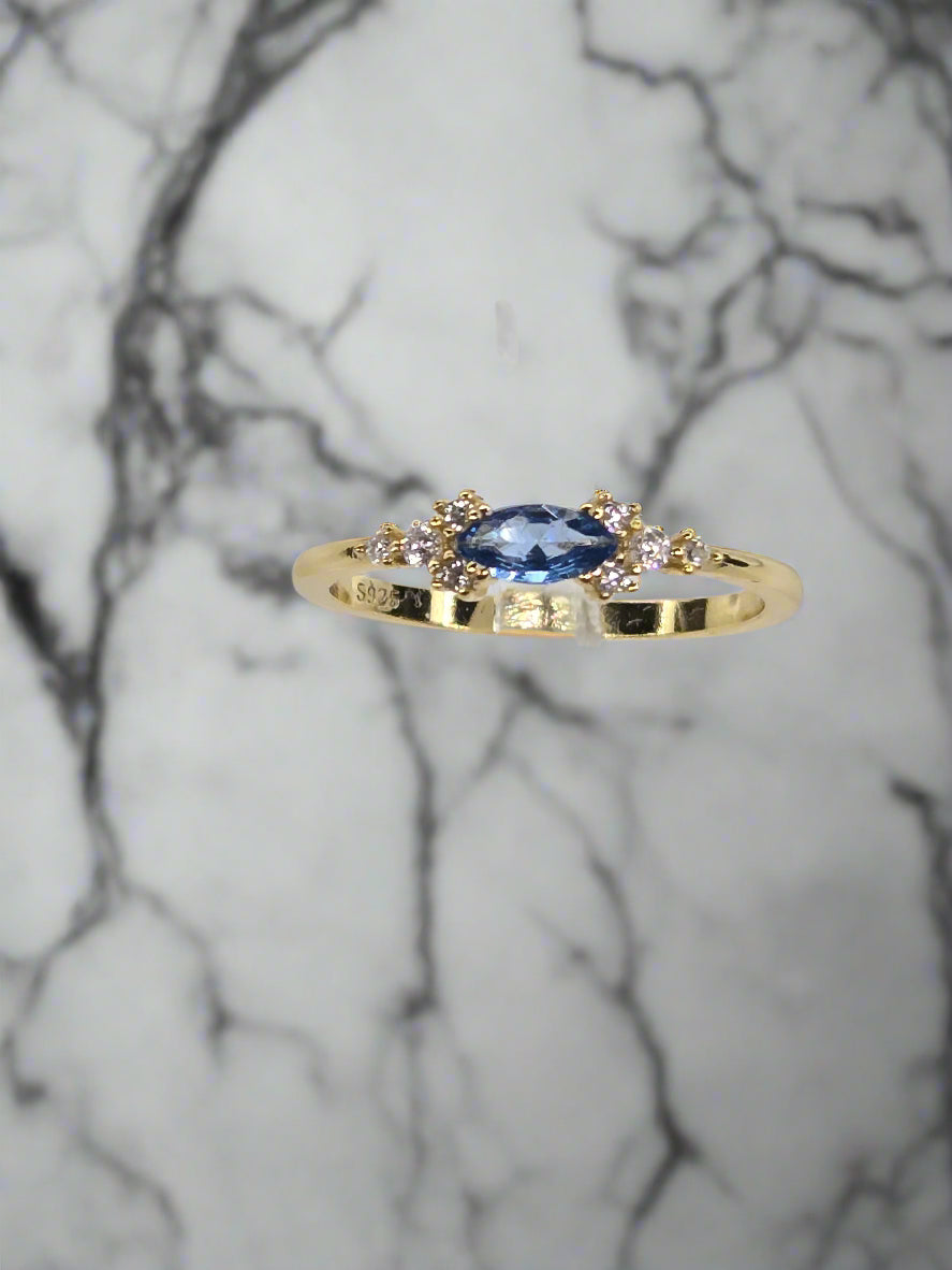 Sky-Blue Stackable Fashion Ring