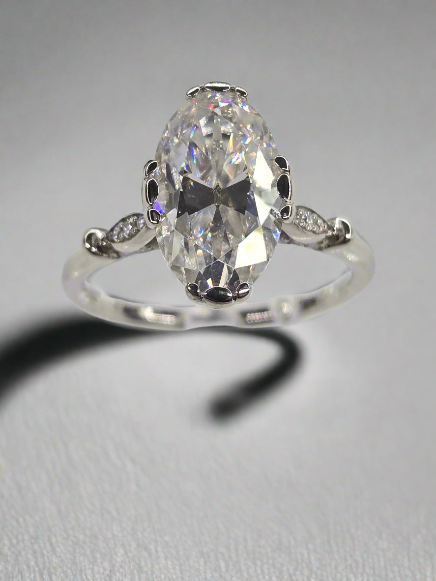 Vintage Style Oval Engagement Ring