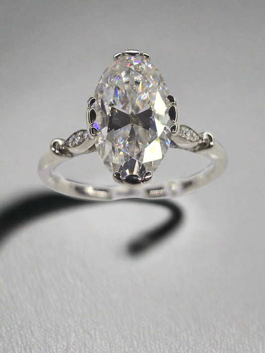 Vintage Style Oval Engagement Ring