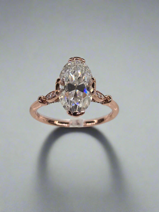 Vintage Style Oval Engagement Ring