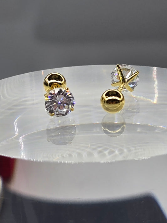 Gold Dipped Stud Earrings