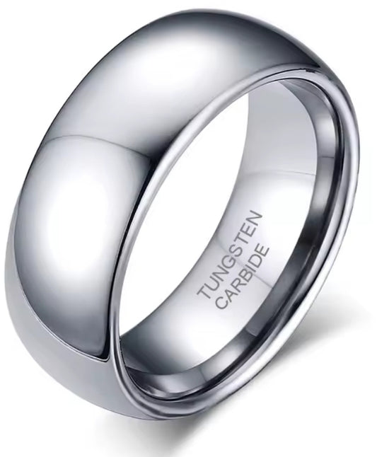 Men's Silver Tungsten Band