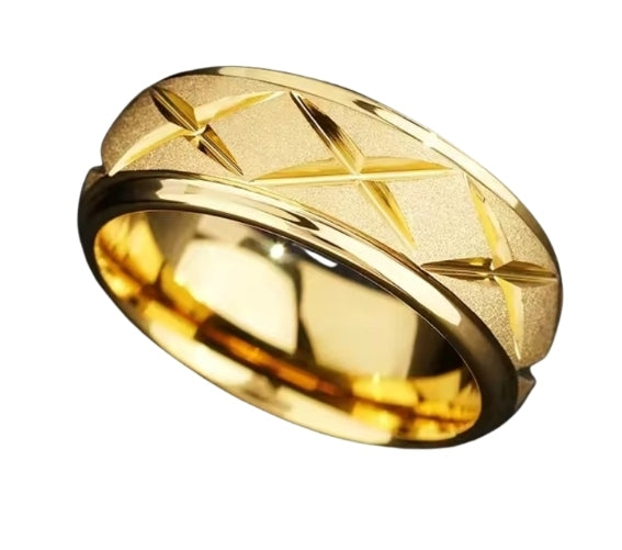 Men's Gold Tungsten Carbide band