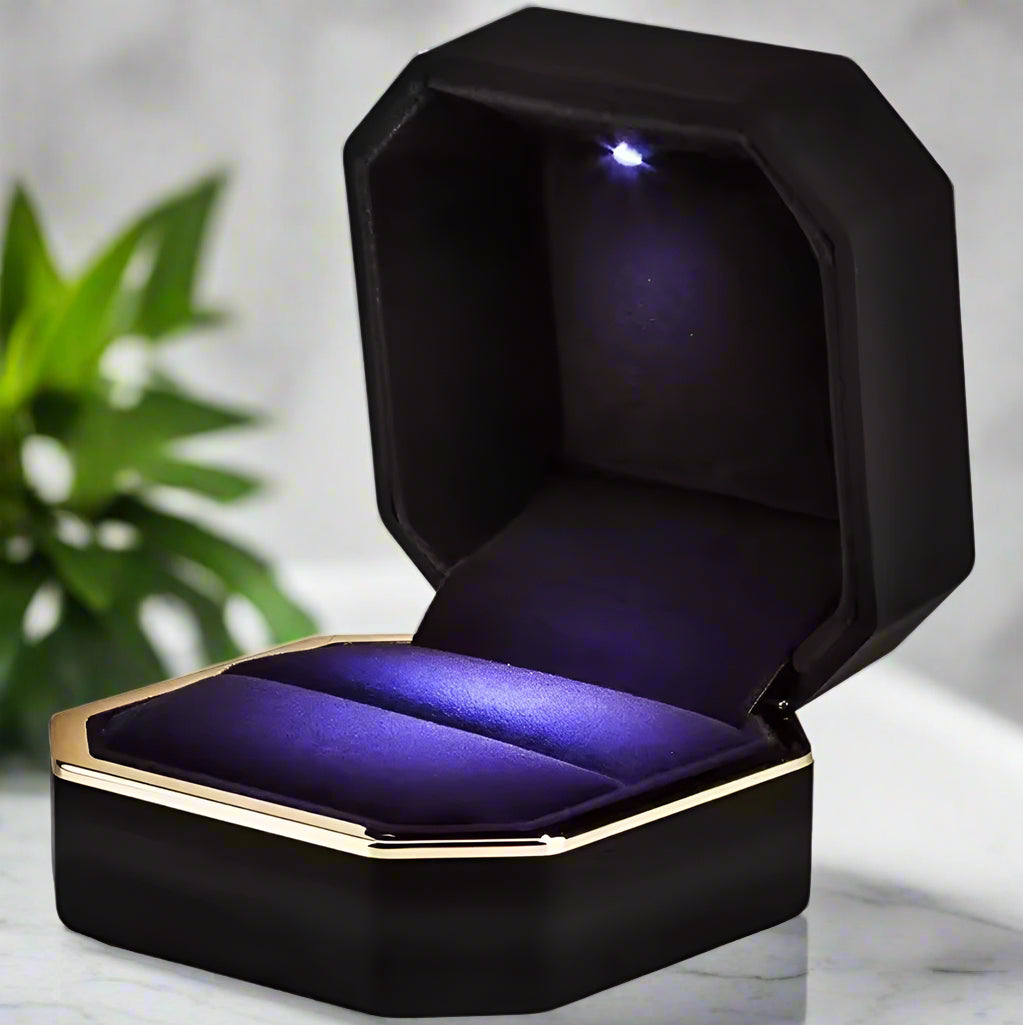 Black LED Gift Ring Box