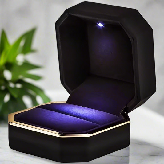 Black LED Gift Ring Box