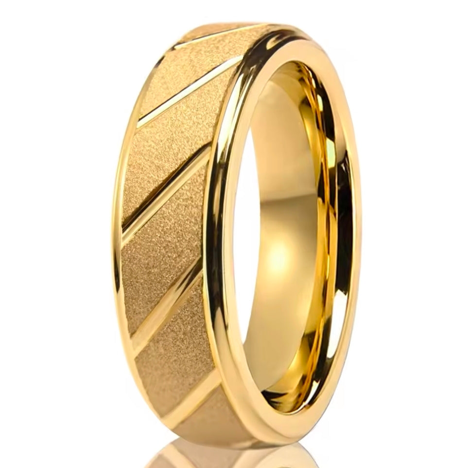 Men's Gold Tungsten Carbide band
