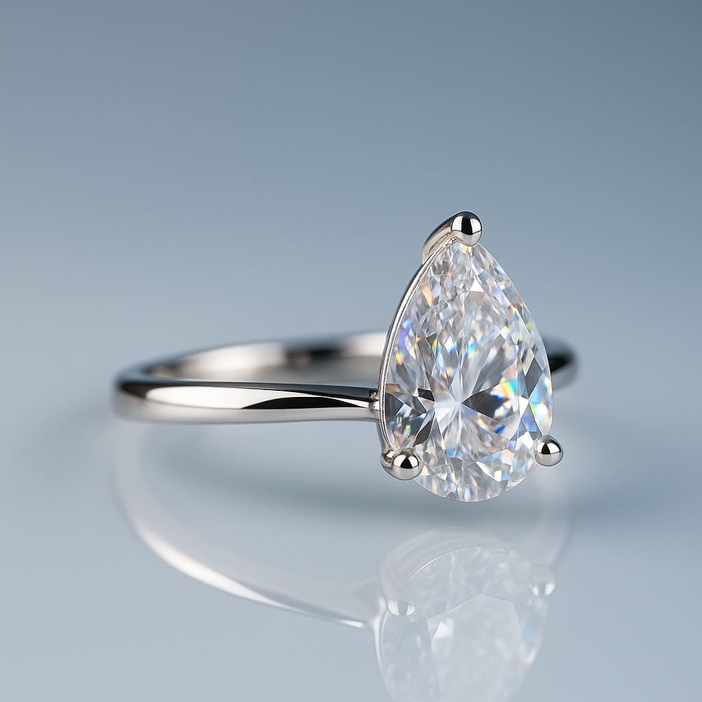 Solitaire Pear Engagement Ring