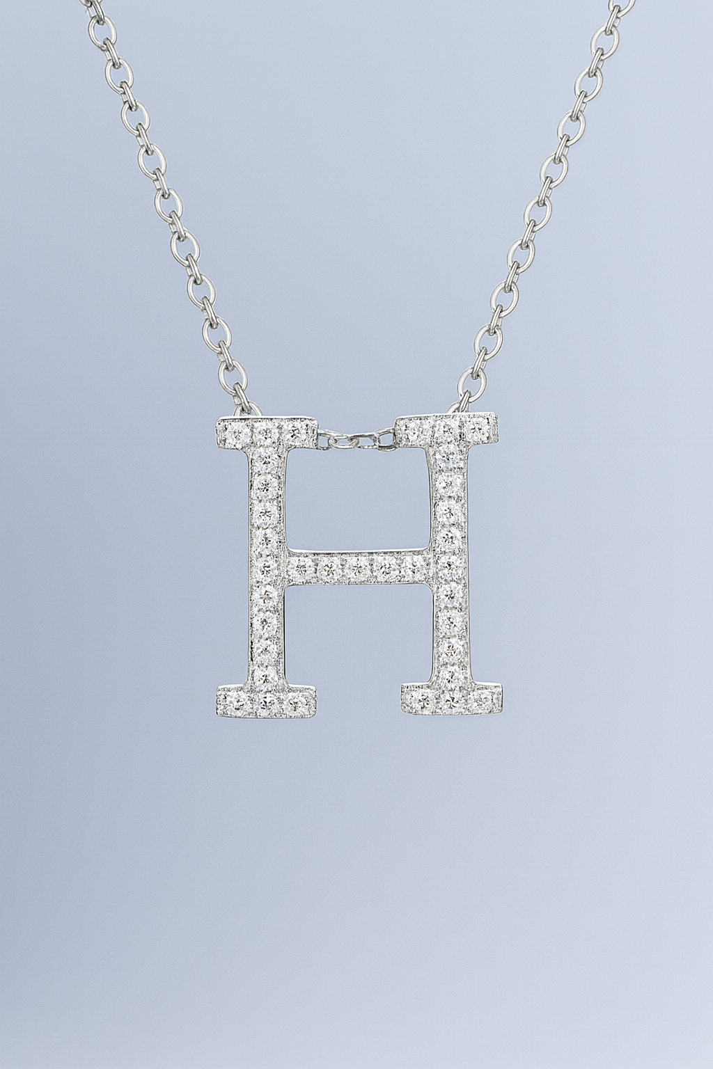 Custom Moissanite Letter Necklace Pendant