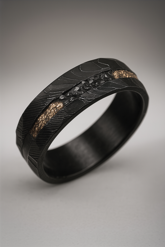 Men's Two-Tone Damascus Band