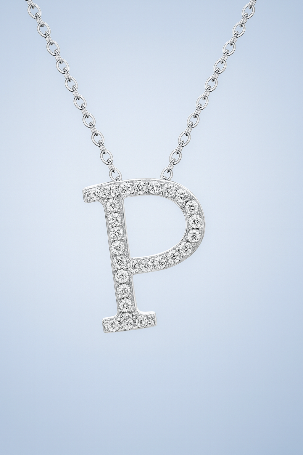 Custom Moissanite Letter Necklace Pendant