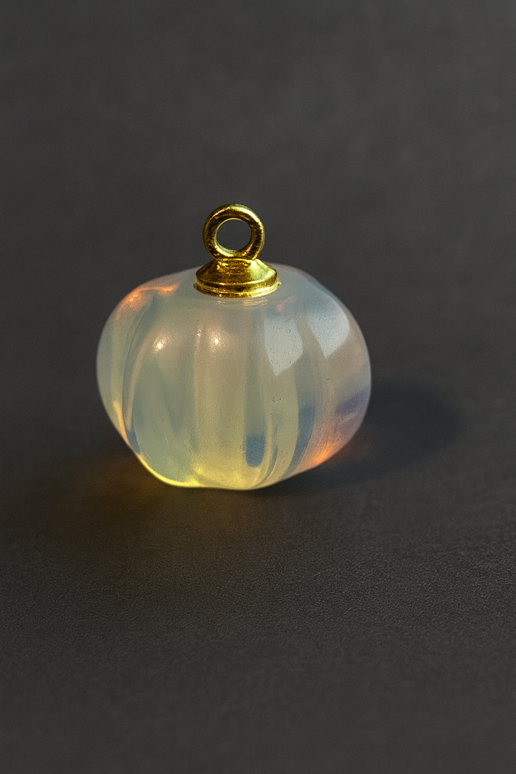 Seasonal Natural Stone Pumpkin Charm