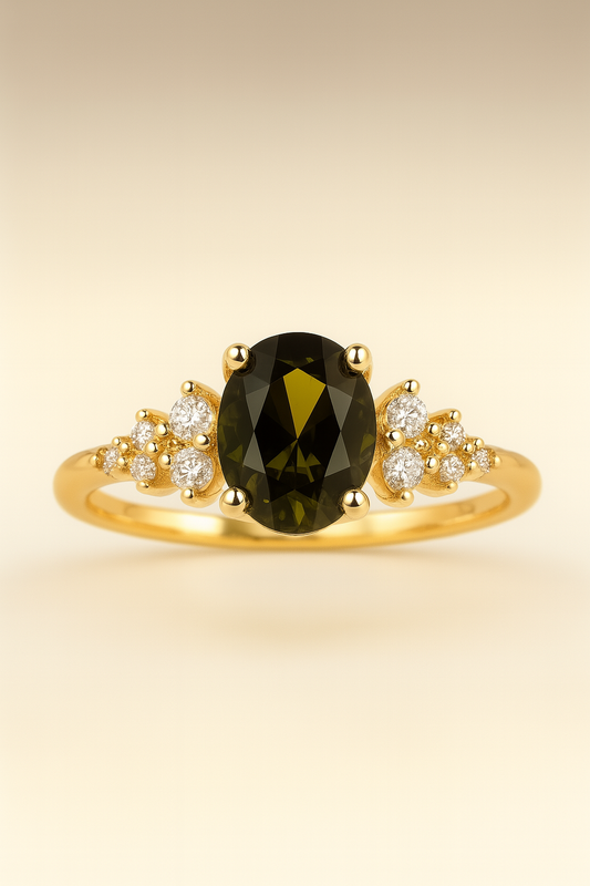 Olive Green Fashion Ring