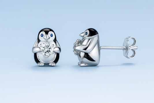 Seasonal Penguin Stud Earrings