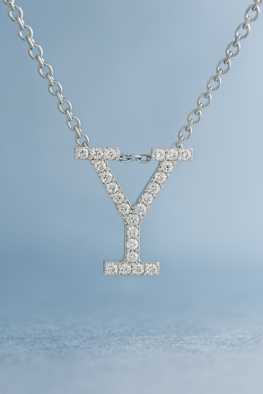 Custom Moissanite Letter Necklace Pendant