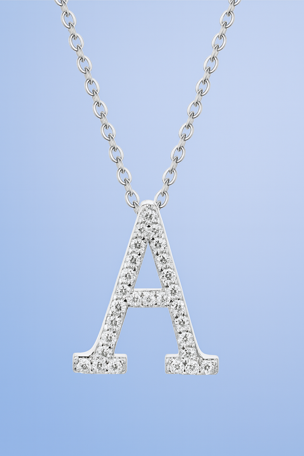 Custom Moissanite Letter Necklace Pendant