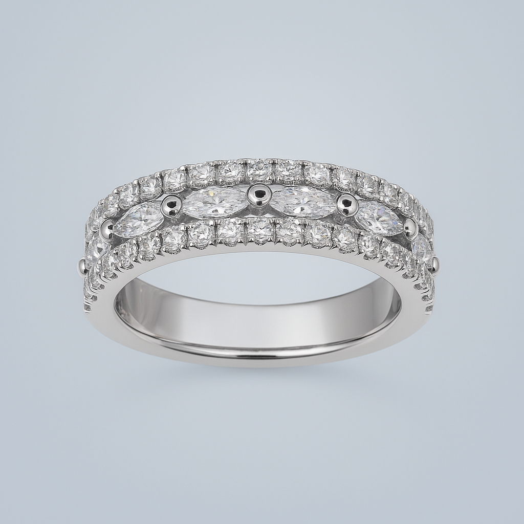 Half Eternity Cocktail Ring/Band