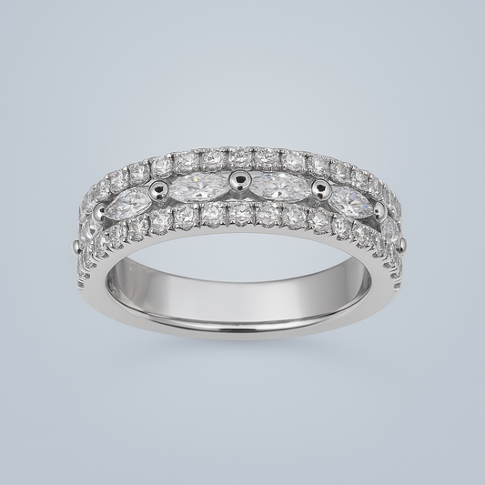 Half Eternity Cocktail Ring/Band