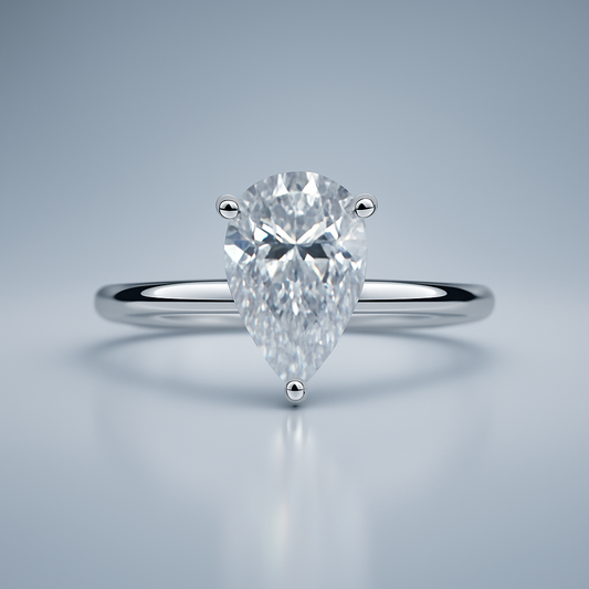 Solitaire Pear Engagement Ring
