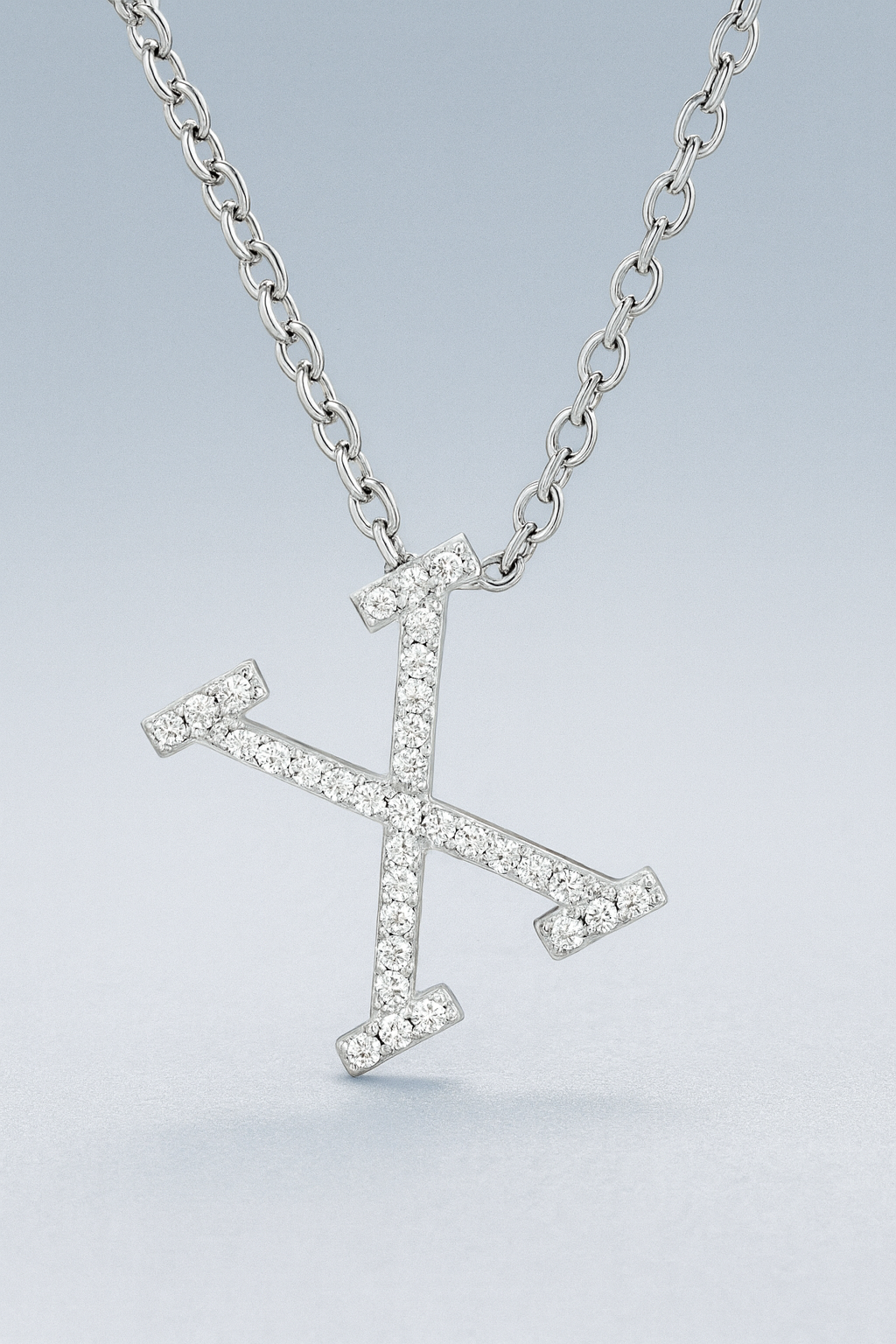 Custom Moissanite Letter Necklace Pendant