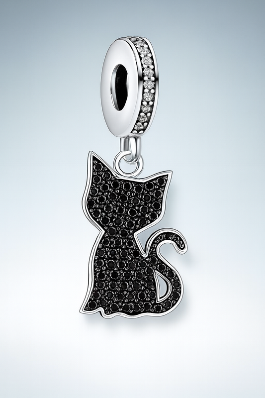 Seasonal Black Cat Charm