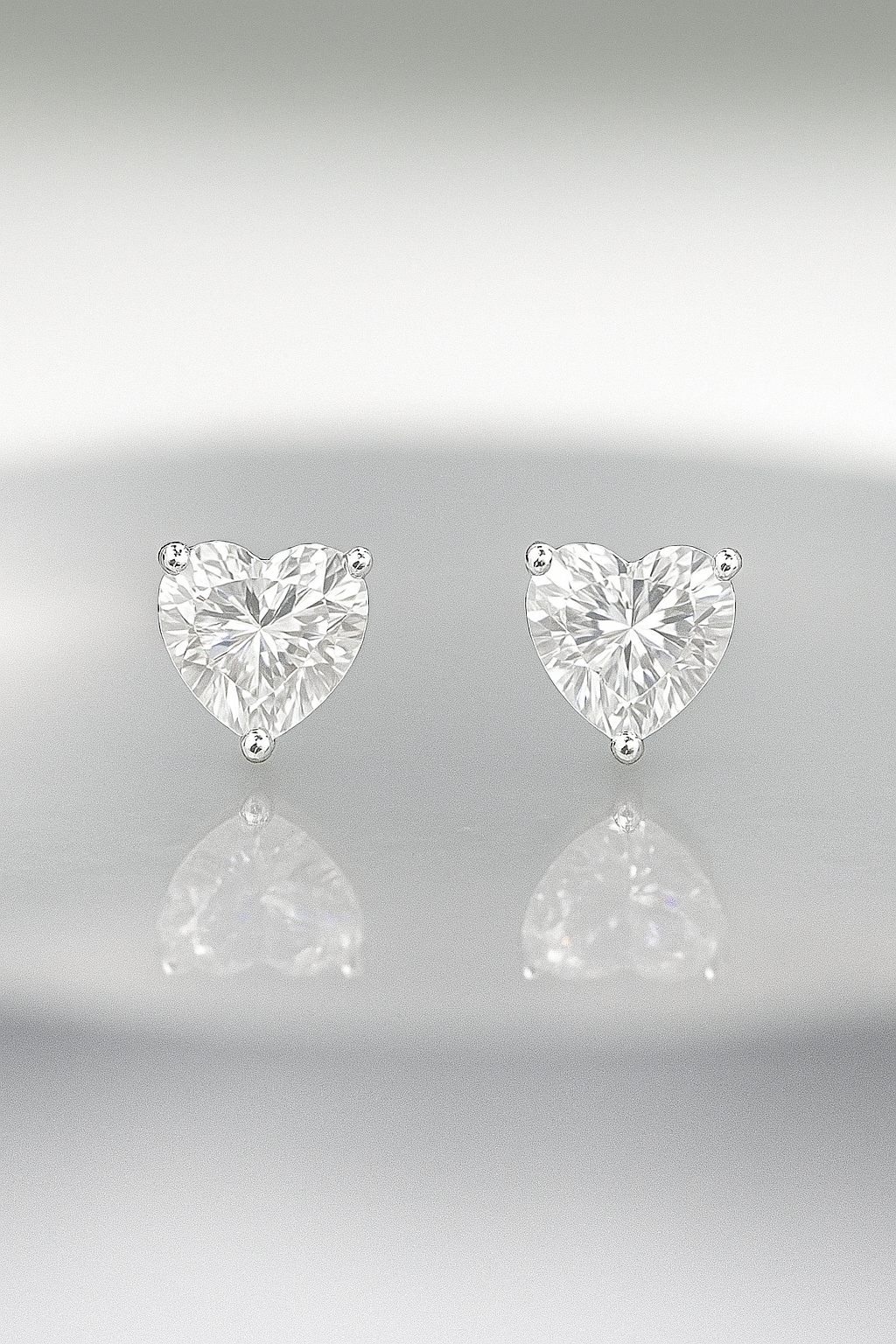 Heart Shaped Stud Earrings