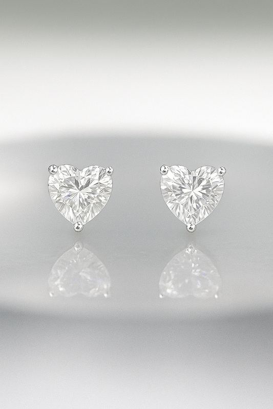 Heart Shaped Stud Earrings