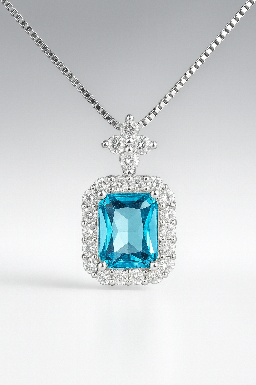 Aquamarine Gemstone Pendant Necklace