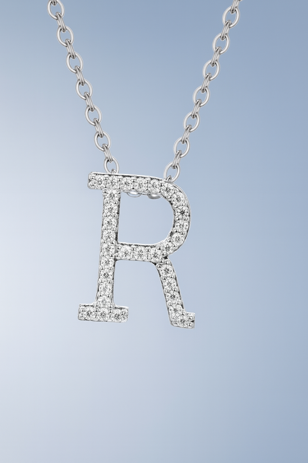 Custom Moissanite Letter Necklace Pendant
