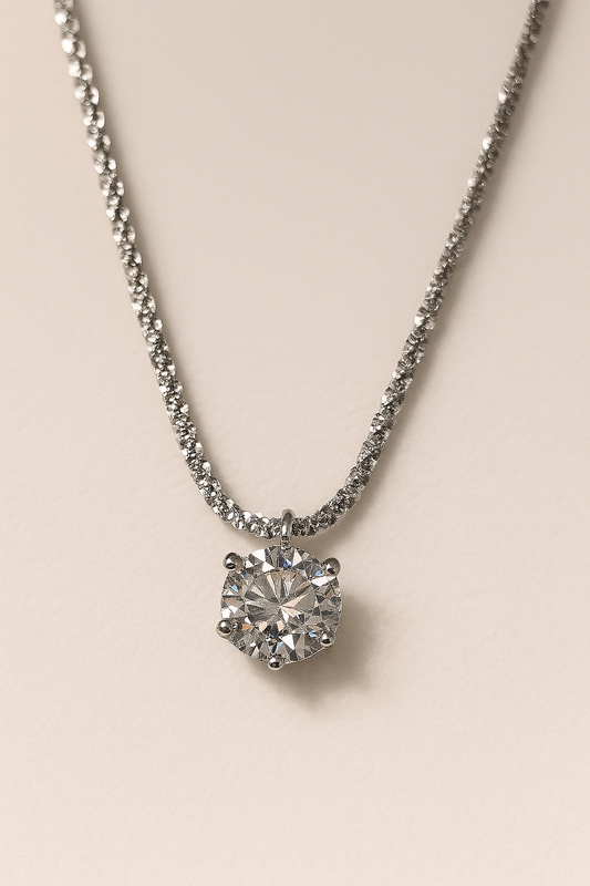 Moissanite Pendant Necklace