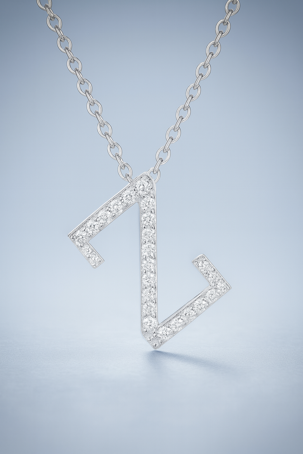 Custom Moissanite Letter Necklace Pendant