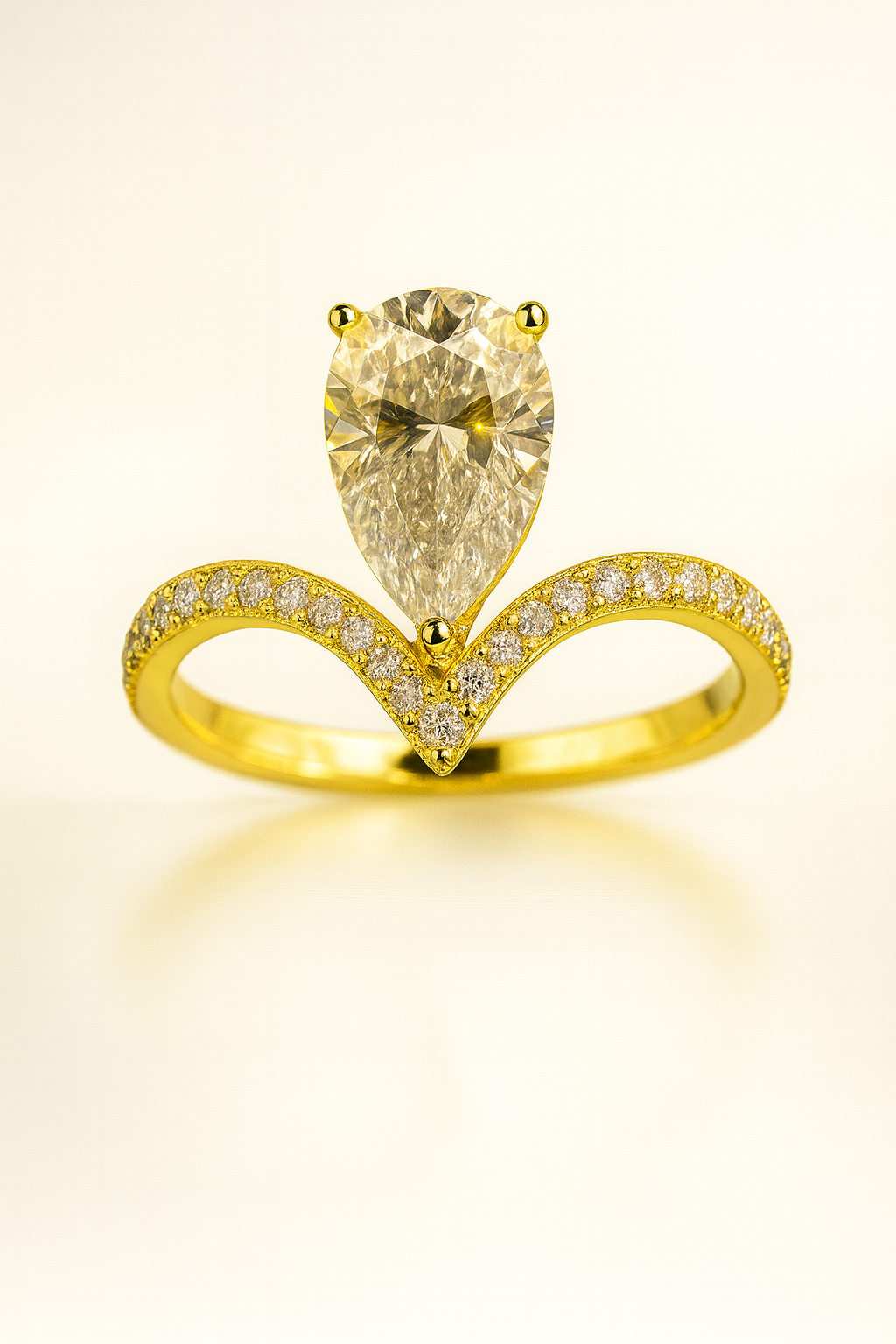 Unique Curved Engagement Ring