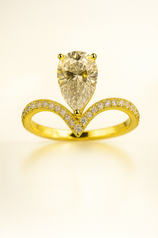 Unique Curved Engagement Ring