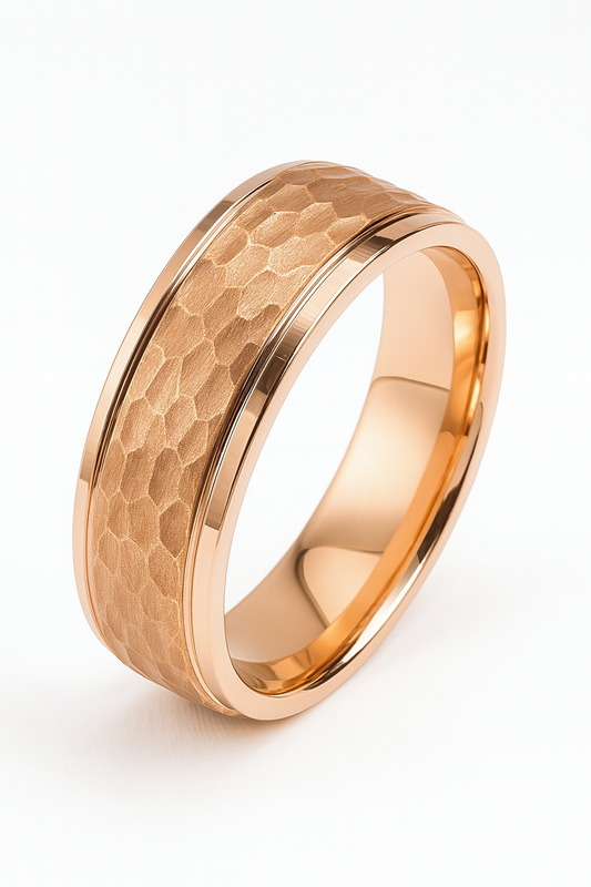 Men's Hammered Tungsten Band