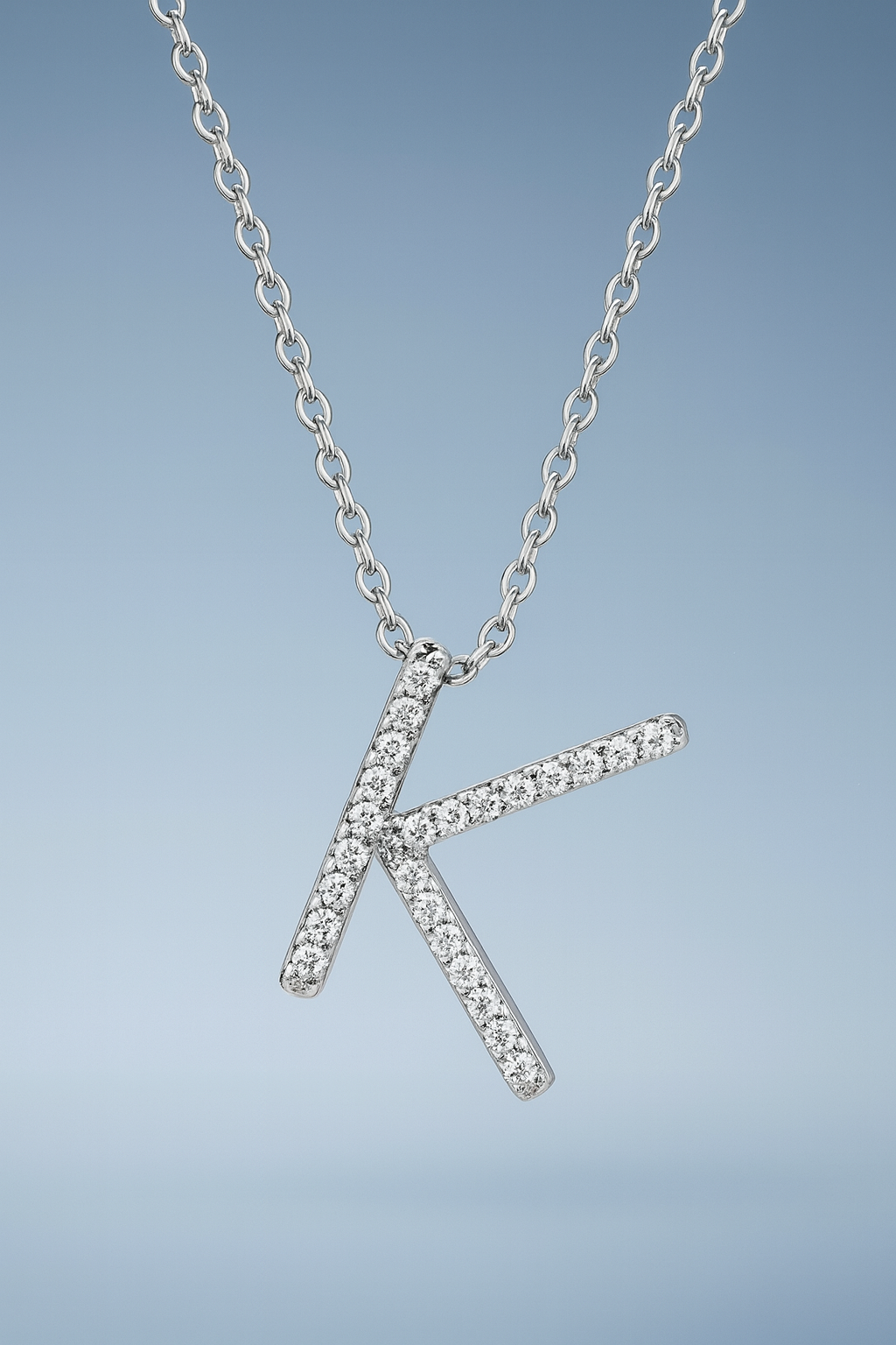 Custom Moissanite Letter Necklace Pendant