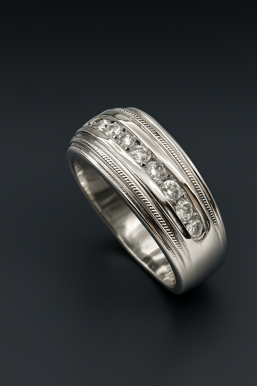 Men's Half-Eternity Diamond Band